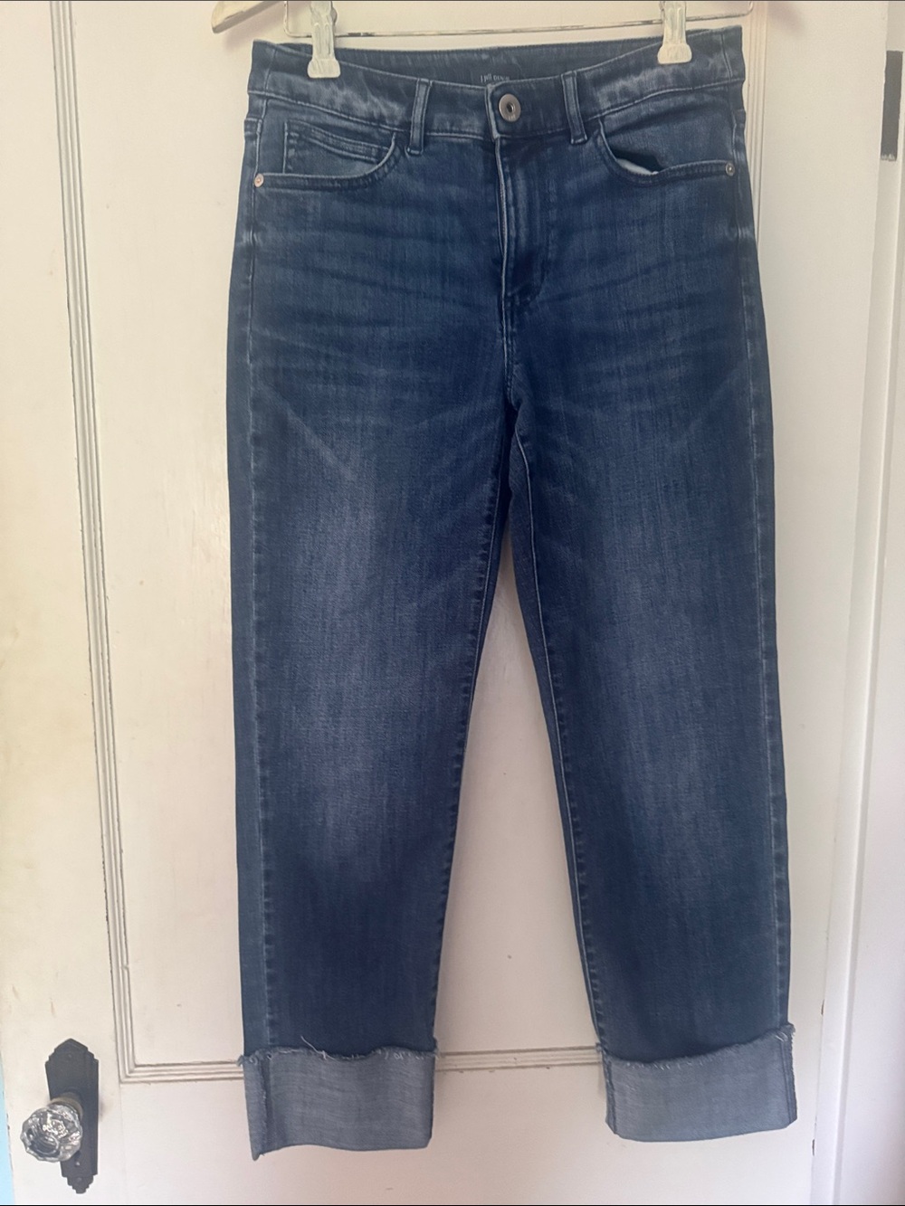 EUC J. JILL Women's Medium Wash Cuffed Jeans SIZE 4